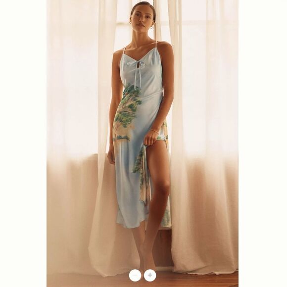 Anthropologie Dresses & Skirts - By Anthropologie Sleeveless Silky Slip Midi Dress